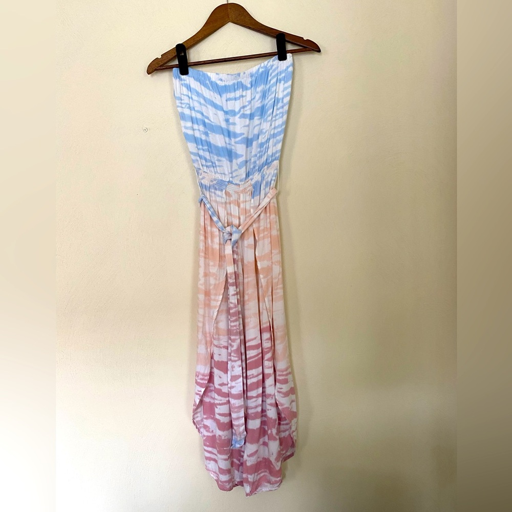 Ocean Drive Strapless Tie-Dye Wide Leg Jumpsuit – Size Small